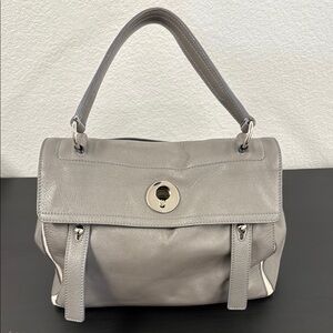 SOLD SOLD YSL Saint Laurent Gray Leather Handbag
